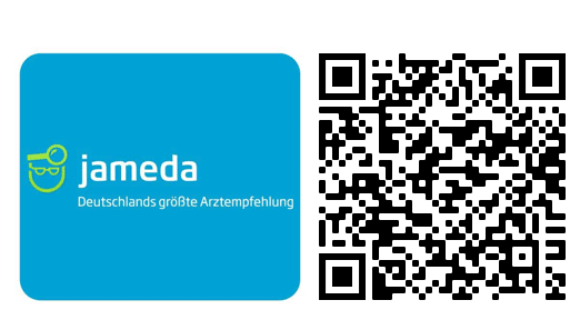 qr jameda zahnarzt worms mit logo